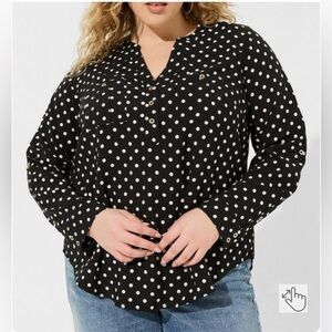 Torrid Harper Challis Long Sleeve Blouse Size 2X